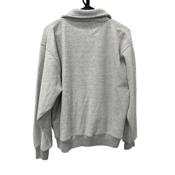 Pyramid Light Gray Textured Full-Zip Jacket Size Medium - Picture 2 of 8
